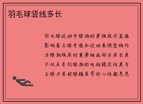 羽毛球竖线多长